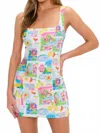 Show Me Your Mumu Steph Mini Dress In Amalfi Coast Linen In Multi