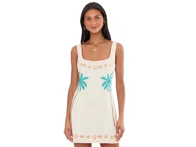 Show Me Your Mumu Steph Mini Dress Women's Dress Beachfront Embroidery: Xs In White