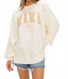 Show Me Your Mumu Steve Sweatshirt Mama In Cream In White