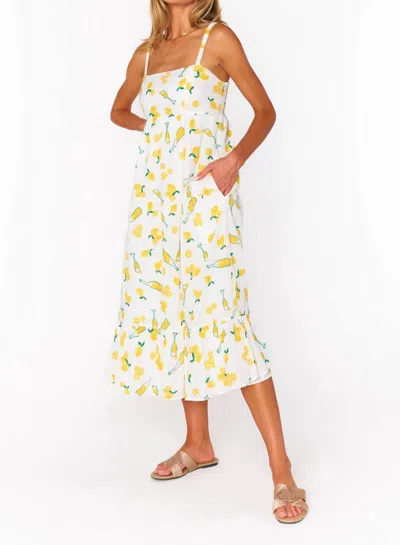 Show Me Your Mumu Summer Fling Midi Dress In Limoncello Embroidery In Multi
