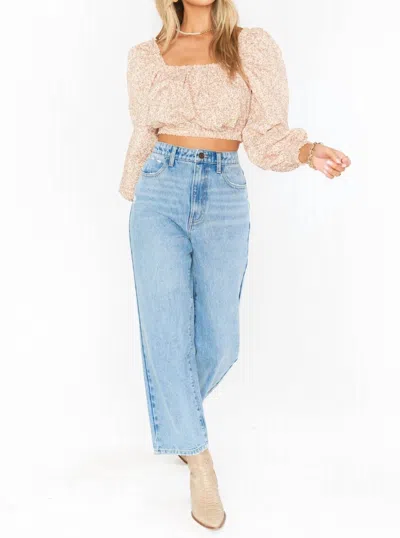 Show Me Your Mumu Suzanna Crop Top In Ditsy Daisy In Multi