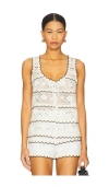 Show Me Your Mumu Take It Easy Tank French Vanilla Lace