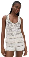 Show Me Your Mumu Take It Easy Tank French Vanilla Lace In White