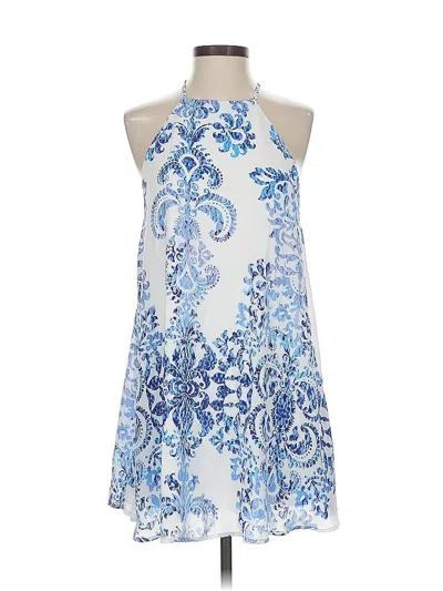 Pre-owned Show Me Your Mumu Tank Top Blue Paisley Pattern Halter Neckline Tops