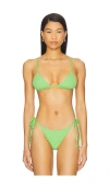 Show Me Your Mumu Tanning Mojito Bikini Top In Green Scrunch