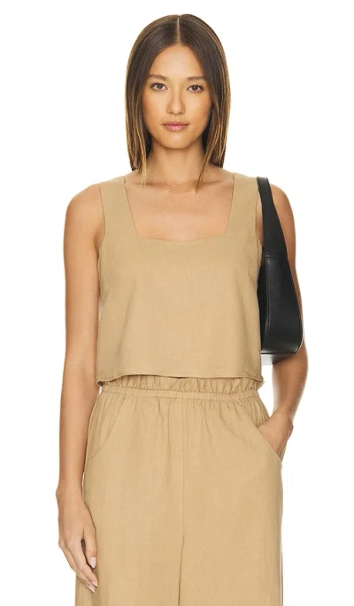 Show Me Your Mumu Tara Crop Top In Tan