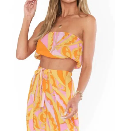 Show Me Your Mumu Teeny Tube Top In Caribbean Cocktail In Orange