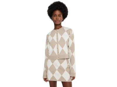 Show Me Your Mumu Cher Argyle Mini Skort In Tan In Multi