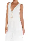 Show Me Your Mumu Time Out Tie Top In White