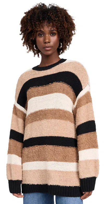 SHOW ME YOUR MUMU TIMOTHY SWEATER NEUTRAL STRIPES