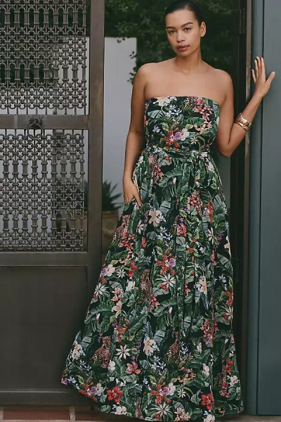 Show Me Your Mumu Tinsley Plus Strapless Maxi Dress In Black