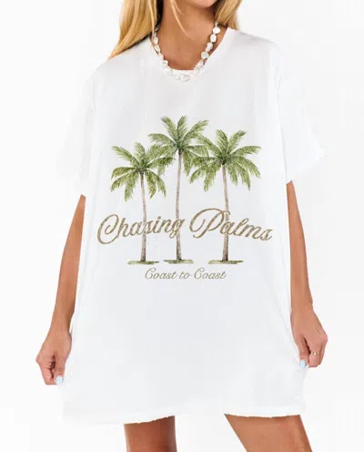 Show Me Your Mumu Tom Chasing Palms Graphic Tee In White