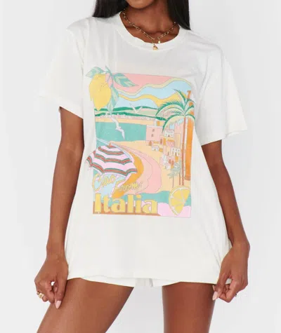 Show Me Your Mumu Tom Short Sleeve Tee In White In Gray