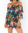 Show Me Your Mumu Triple Decker Romper In Midnight Botanical Floral In Multi