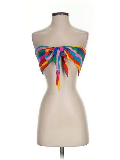 Pre-owned Show Me Your Mumu Tube Top Red Strapless Neckline Tops