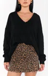 SHOW ME YOUR MUMU TYRA BELTED SKIRT IN LEOPARD LATTE DENIM