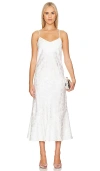 Show Me Your Mumu Uptown Slip Maxi Dress In White Shell Satin In White Shell Satin