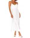 Show Me Your Mumu Uptown Slip Maxi Dress In White Shell Satin In White