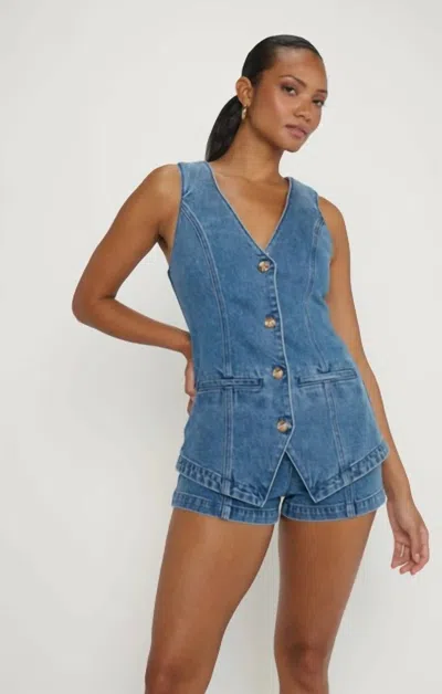 Show Me Your Mumu Venture Out Romper In Ripple Indigo In Blue