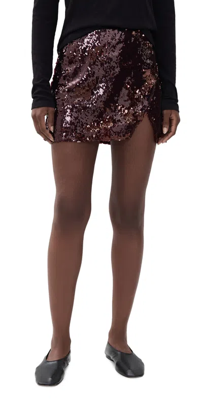 Show Me Your Mumu Vera Skort Burgundy Sequins