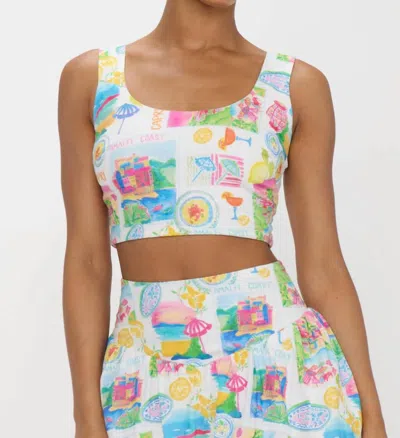 Show Me Your Mumu Vivianna Amalfi Top In Amalfi Coast Linen In Multi