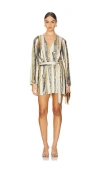 Show Me Your Mumu Wear Me Out Mini Dress In Champagne Beaded Sequins In Champagne Beaded Sequins