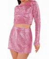 Show Me Your Mumu Women's Last Call Sequins Top In Party Pink Sequins In Pink