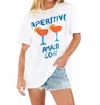 Show Me Your Mumu Travis Tee Aperitivo Graphic In White