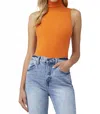 Show Me Your Mumu Women's Turtle Neck Bodysuit In Burnt Orange In Orange