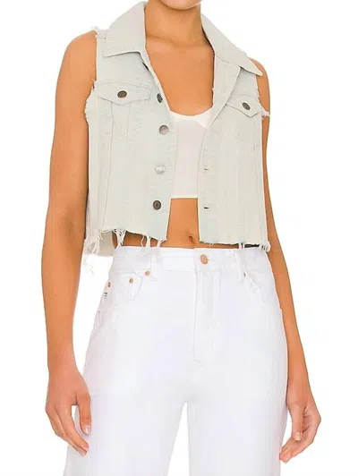 Show Me Your Mumu Valdosta Button Front Vest In Sky Mist In Multi