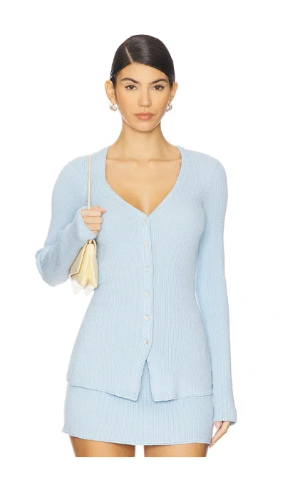 Show Me Your Mumu X Revolve Button Up Sweater In Blue
