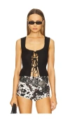 Show Me Your Mumu X Revolve Mimi Top In Black Linen