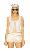 Show Me Your Mumu X Revolve Mimi Top In White Linen