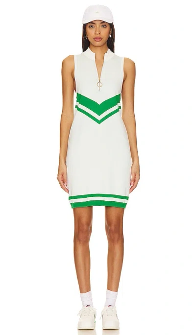 Show Me Your Mumu Zoe Zip Dress In Green Stripe Knit