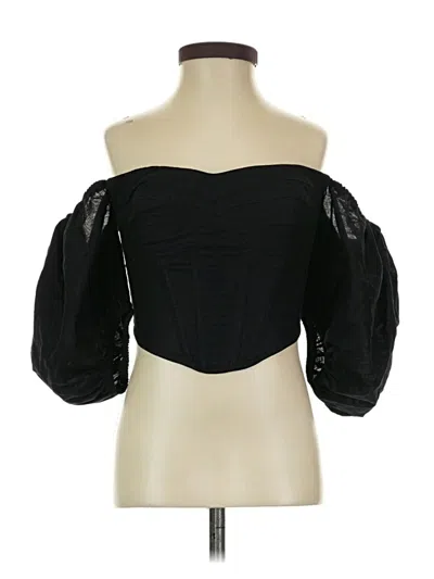 Pre-owned Showpo 3/4 Sleeve Blouse In Black