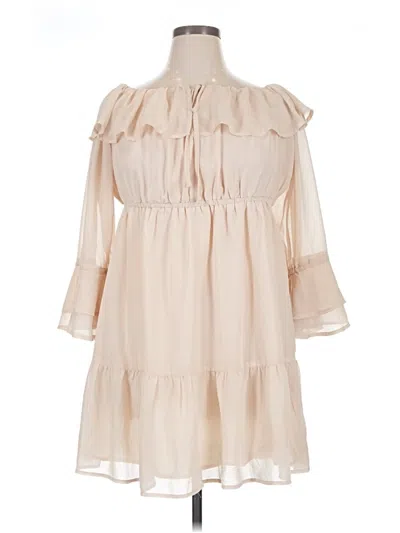Pre-owned Showpo Casual Dress In Tan