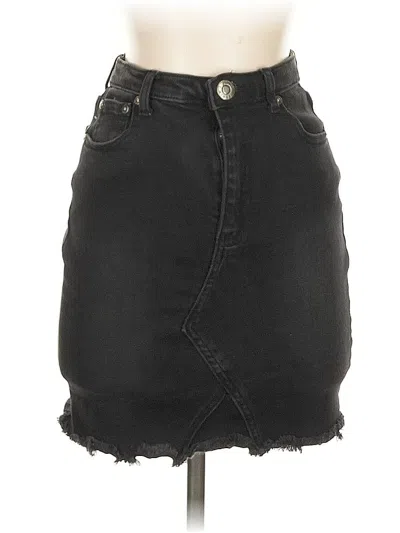 Pre-owned Showpo Denim Skirt In Black