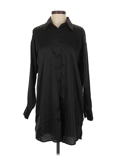 Pre-owned Showpo Long Sleeve Blouse In Black