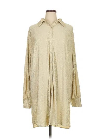 Pre-owned Showpo Long Sleeve Blouse In Brown