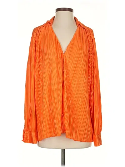 Pre-owned Showpo Long Sleeve Blouse In Orange