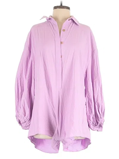 Pre-owned Showpo Long Sleeve Blouse In Purple