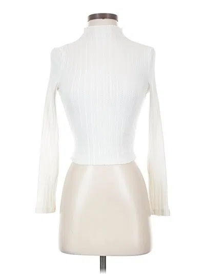 Pre-owned Showpo Long Sleeve Turtleneck In Ivory