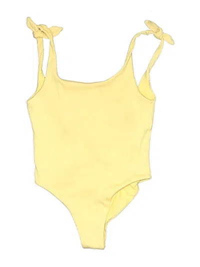 Pre-owned Showpo One Piece Swimsuit In Yellow