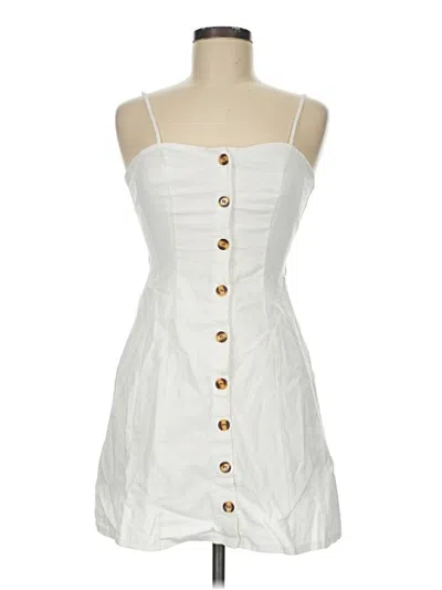 Pre-owned Showpo Sleeveless Button Down Shirt In White