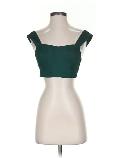 Pre-owned Showpo Sleeveless Top Green Strapless Neckline Tops