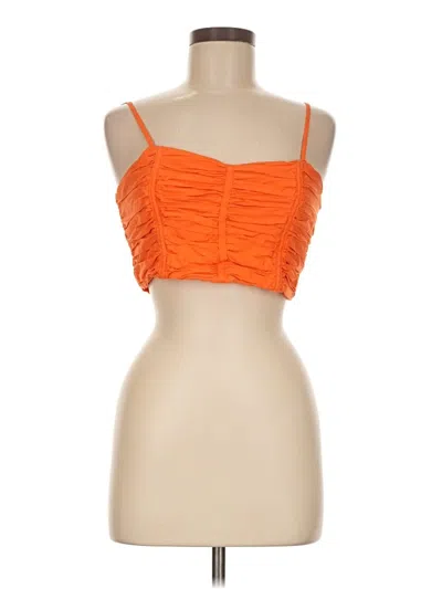 Pre-owned Showpo Sleeveless Top Orange Strapless Neckline Tops