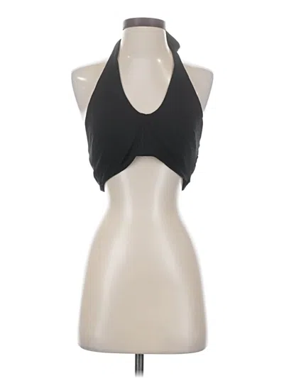 Pre-owned Showpo Tank Top Black Halter Neckline Tops