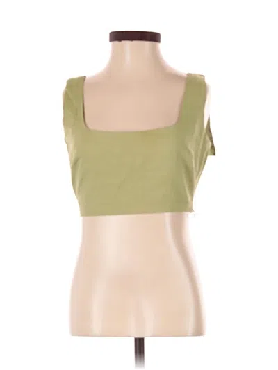 Pre-owned Showpo Tank Top Green Square Neckline Tops