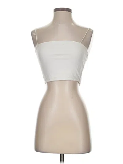 Pre-owned Showpo Tank Top Ivory Strapless Neckline Tops