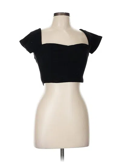 Pre-owned Showpo Tube Top Black Strapless Neckline Tops